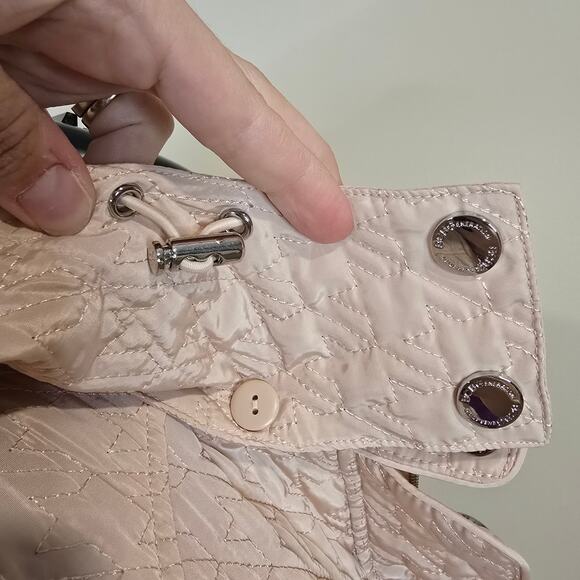 Women's BCBGeneration Pale Pink Full Zip Hooded Quilted Jacket | Size Large - Picture 8 of 10